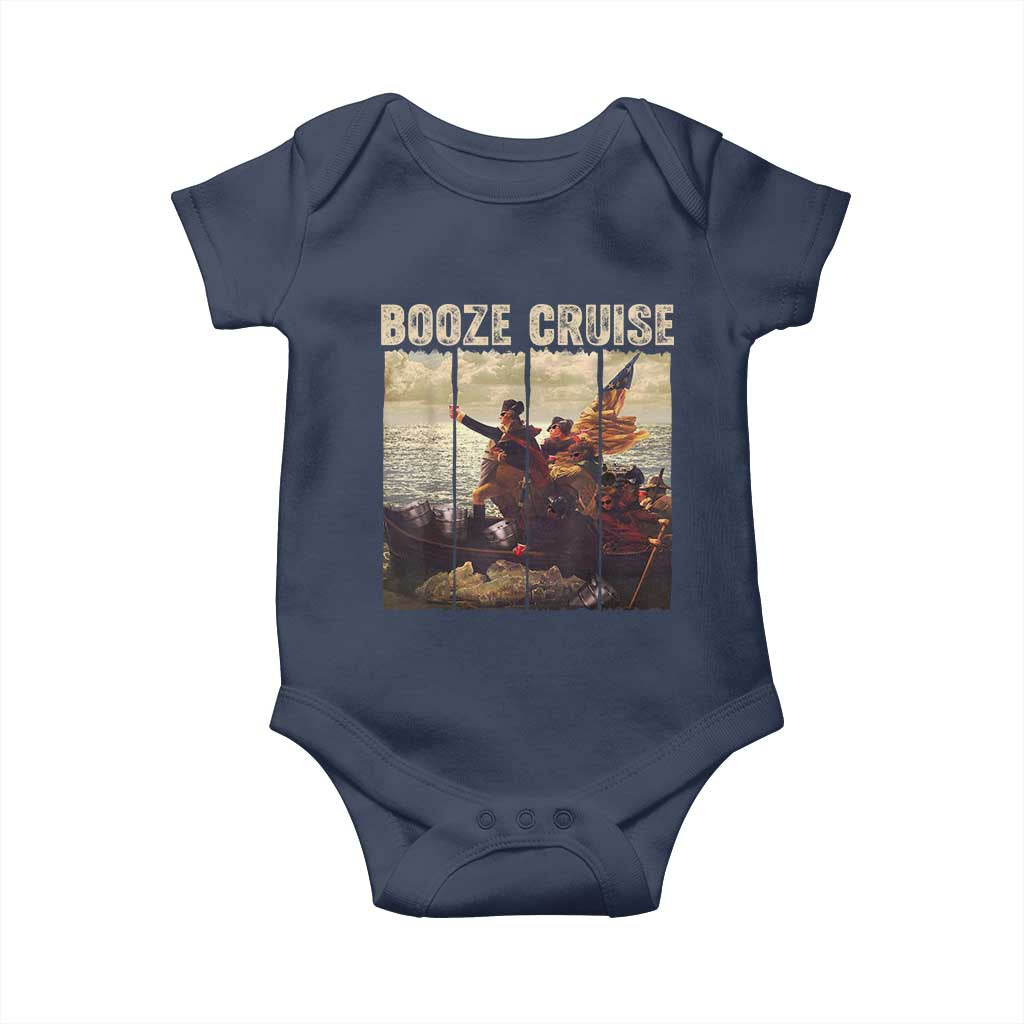 Funny 4th of July Baby Onesie Political Party Booze Cruise Founding Father - Wonder Print Shop