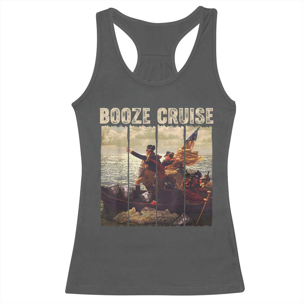 Funny 4th of July Racerback Tank Top Political Party Booze Cruise Founding Father - Wonder Print Shop