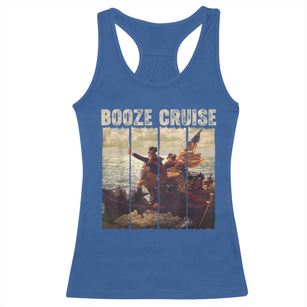 Funny 4th of July Racerback Tank Top Political Party Booze Cruise Founding Father - Wonder Print Shop