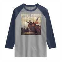 Funny 4th of July Raglan Shirt Political Party Booze Cruise Founding Father - Wonder Print Shop