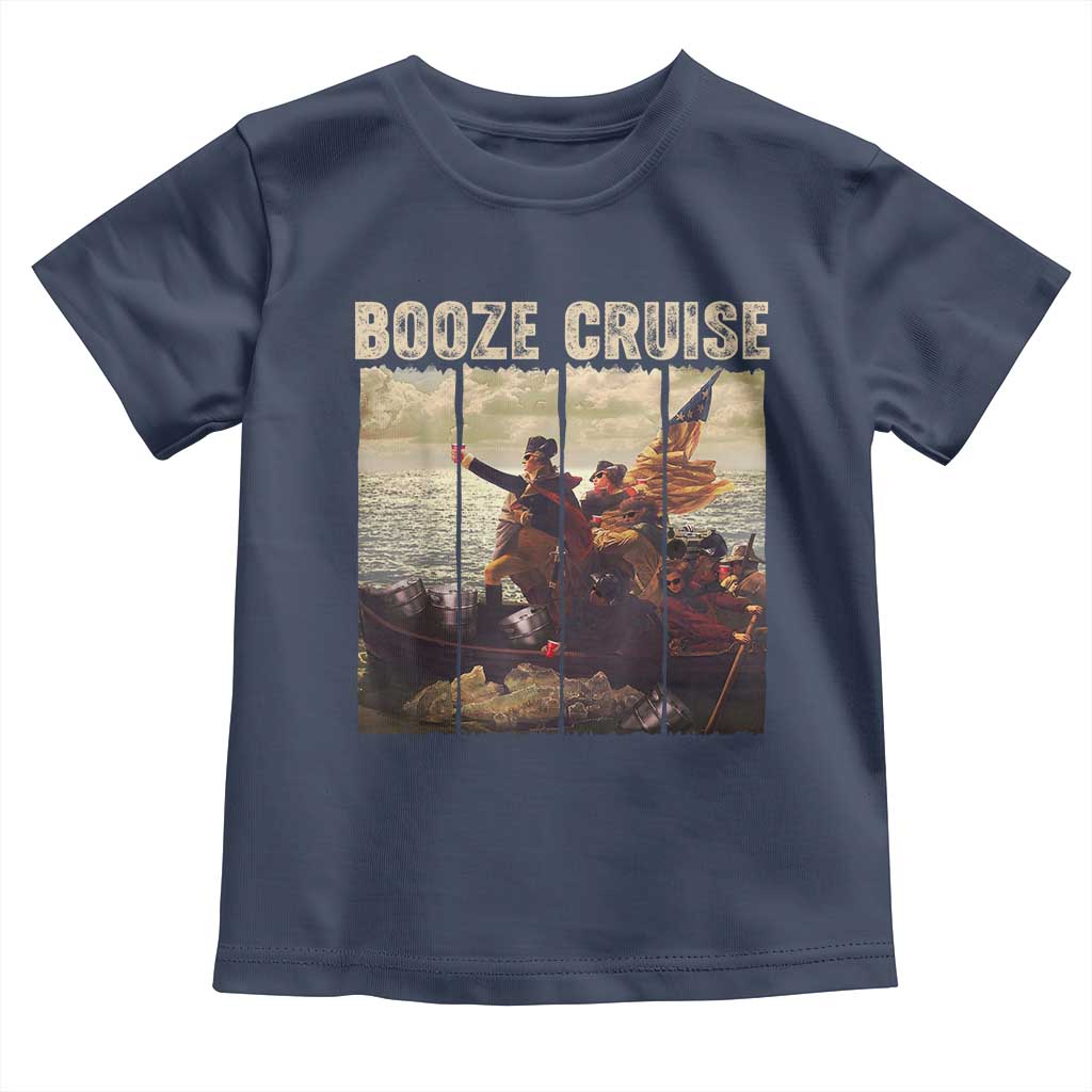 Funny 4th of July Toddler T Shirt Political Party Booze Cruise Founding Father - Wonder Print Shop