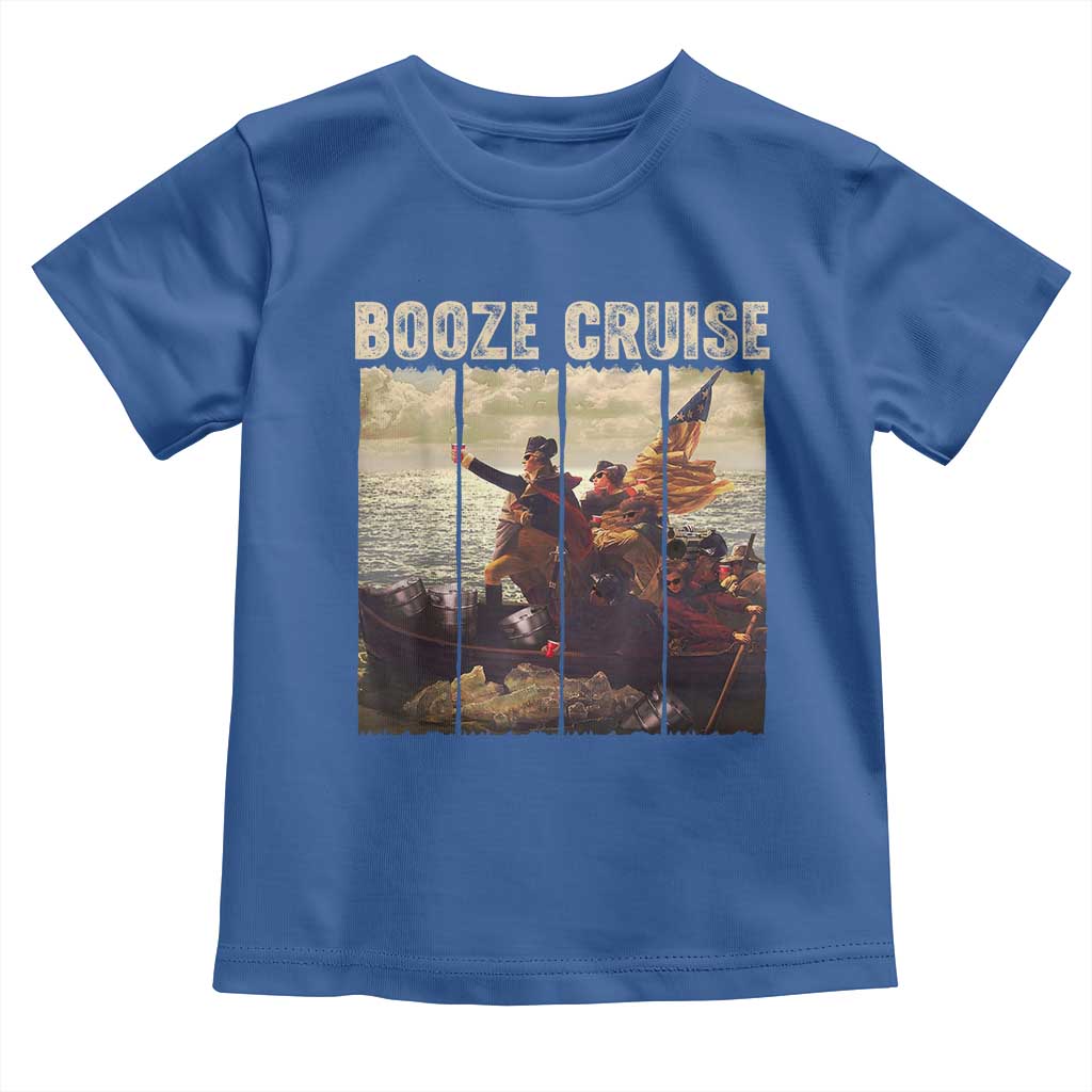 Funny 4th of July Toddler T Shirt Political Party Booze Cruise Founding Father - Wonder Print Shop