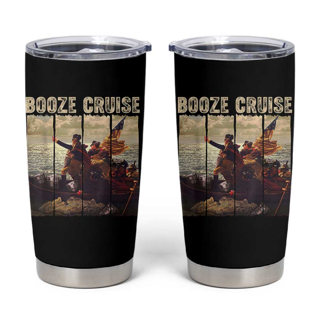Funny 4th of July Tumbler Cup Political Party Booze Cruise Founding Father - Wonder Print Shop