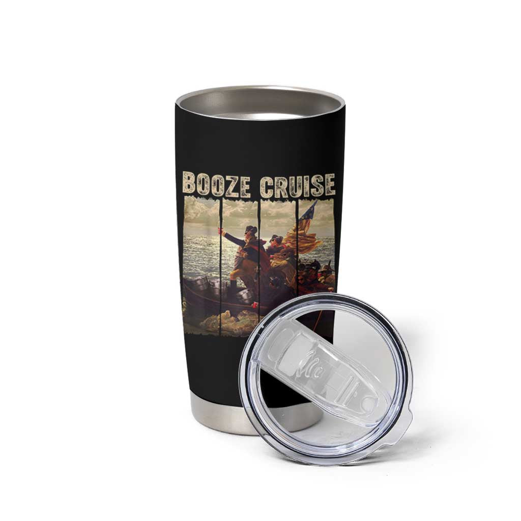 Funny 4th of July Tumbler Cup Political Party Booze Cruise Founding Father - Wonder Print Shop