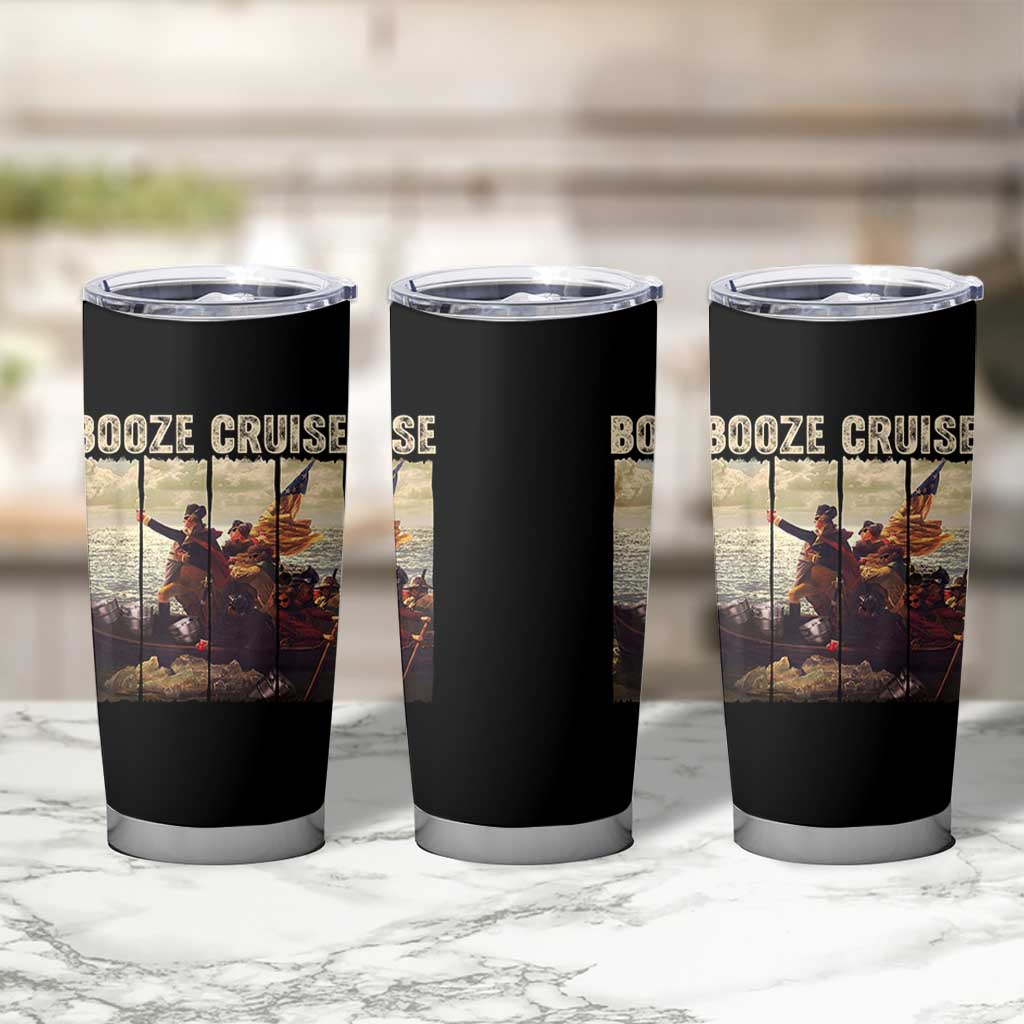 Funny 4th of July Tumbler Cup Political Party Booze Cruise Founding Father - Wonder Print Shop