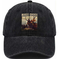 Funny 4th of July Washed Cotton Baseball Cap Political Party Booze Cruise Founding Father