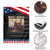 Funny 4th of July Garden Flag Political Party Booze Cruise Founding Father