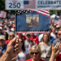 Funny 4th of July Patriotic Handheld Flag Political Party Booze Cruise Founding Father