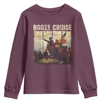 Funny 4th of July Youth Sweatshirt Political Party Booze Cruise Founding Father - Wonder Print Shop