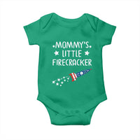 Mommy's Little Firecracker 4th of July Baby Onesie Patriotic American Flag - Wonder Print Shop