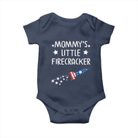 Mommy's Little Firecracker 4th of July Baby Onesie Patriotic American Flag - Wonder Print Shop