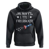 Mommy's Little Firecracker 4th of July Hoodie Patriotic American Flag - Wonder Print Shop