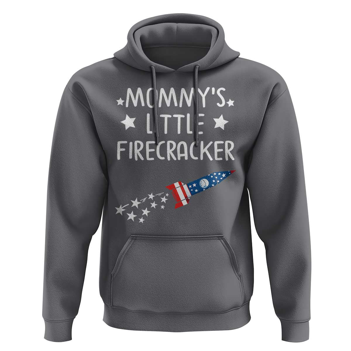 Mommy's Little Firecracker 4th of July Hoodie Patriotic American Flag - Wonder Print Shop
