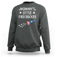 Mommy's Little Firecracker 4th of July Sweatshirt Patriotic American Flag - Wonder Print Shop