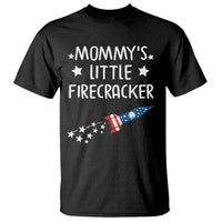 Mommy's Little Firecracker 4th of July T Shirt Patriotic American Flag - Wonder Print Shop