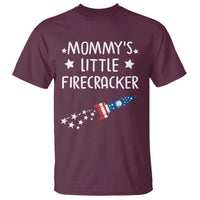 Mommy's Little Firecracker 4th of July T Shirt Patriotic American Flag - Wonder Print Shop