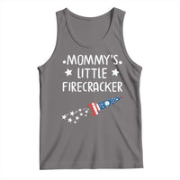 Mommy's Little Firecracker 4th of July Tank Top Patriotic American Flag - Wonder Print Shop