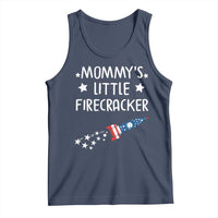 Mommy's Little Firecracker 4th of July Tank Top Patriotic American Flag - Wonder Print Shop