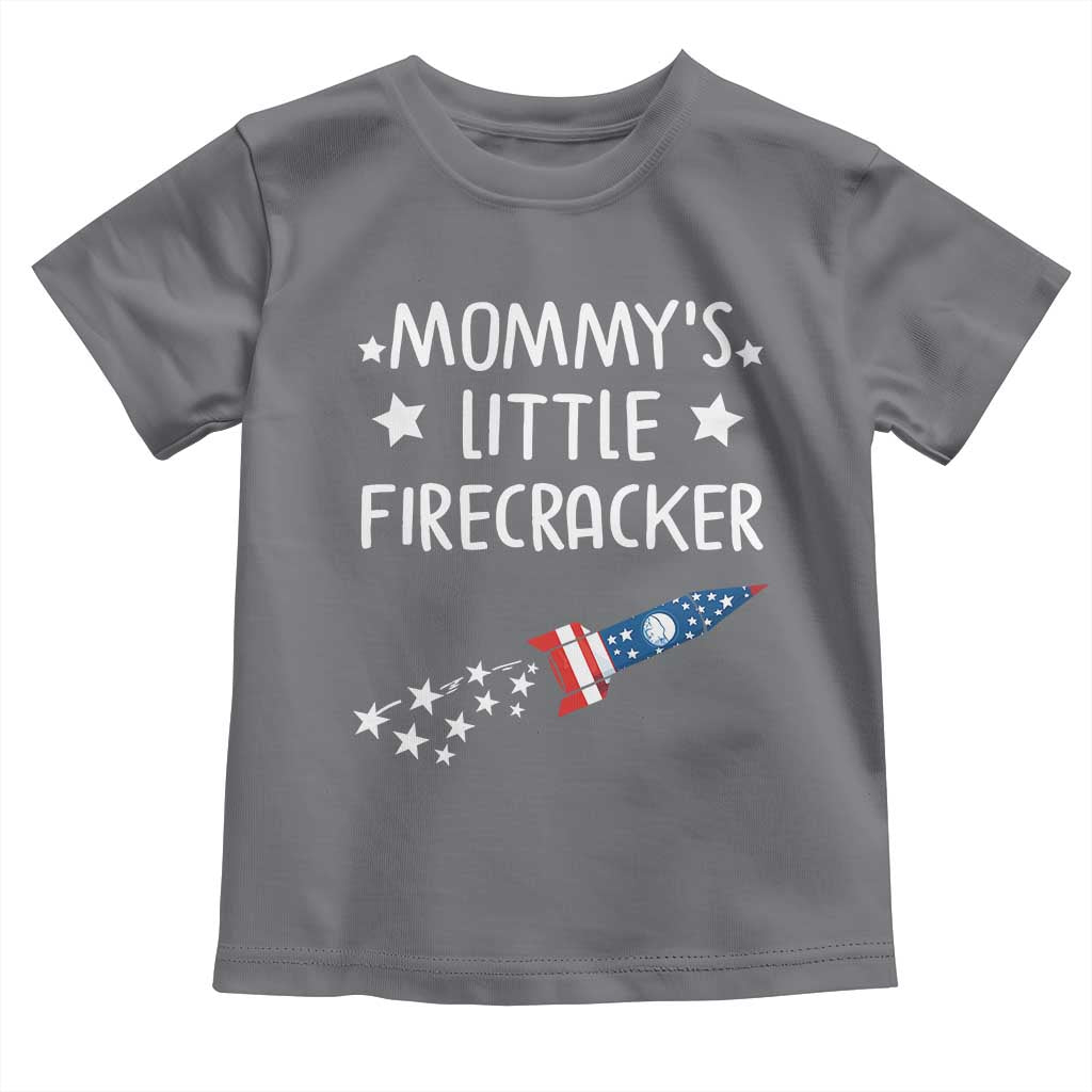 Mommy's Little Firecracker 4th of July Toddler T Shirt Patriotic American Flag - Wonder Print Shop