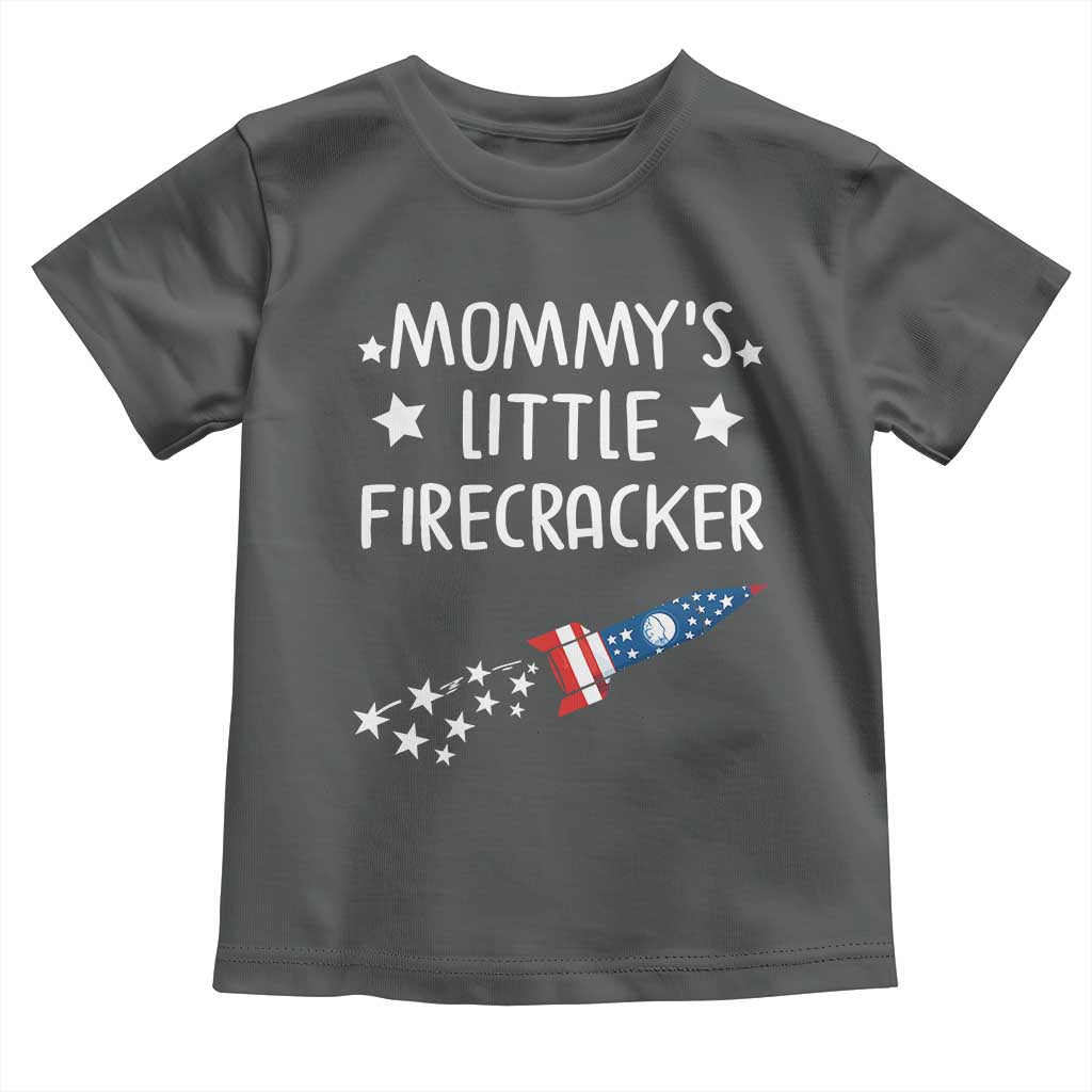 Mommy's Little Firecracker 4th of July Toddler T Shirt Patriotic American Flag - Wonder Print Shop