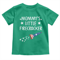 Mommy's Little Firecracker 4th of July Toddler T Shirt Patriotic American Flag - Wonder Print Shop