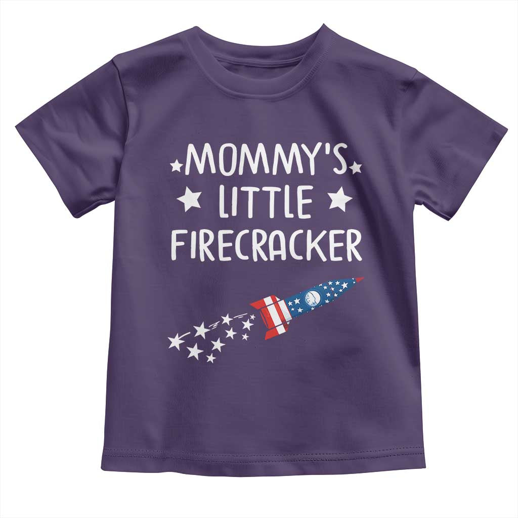 Mommy's Little Firecracker 4th of July Toddler T Shirt Patriotic American Flag - Wonder Print Shop
