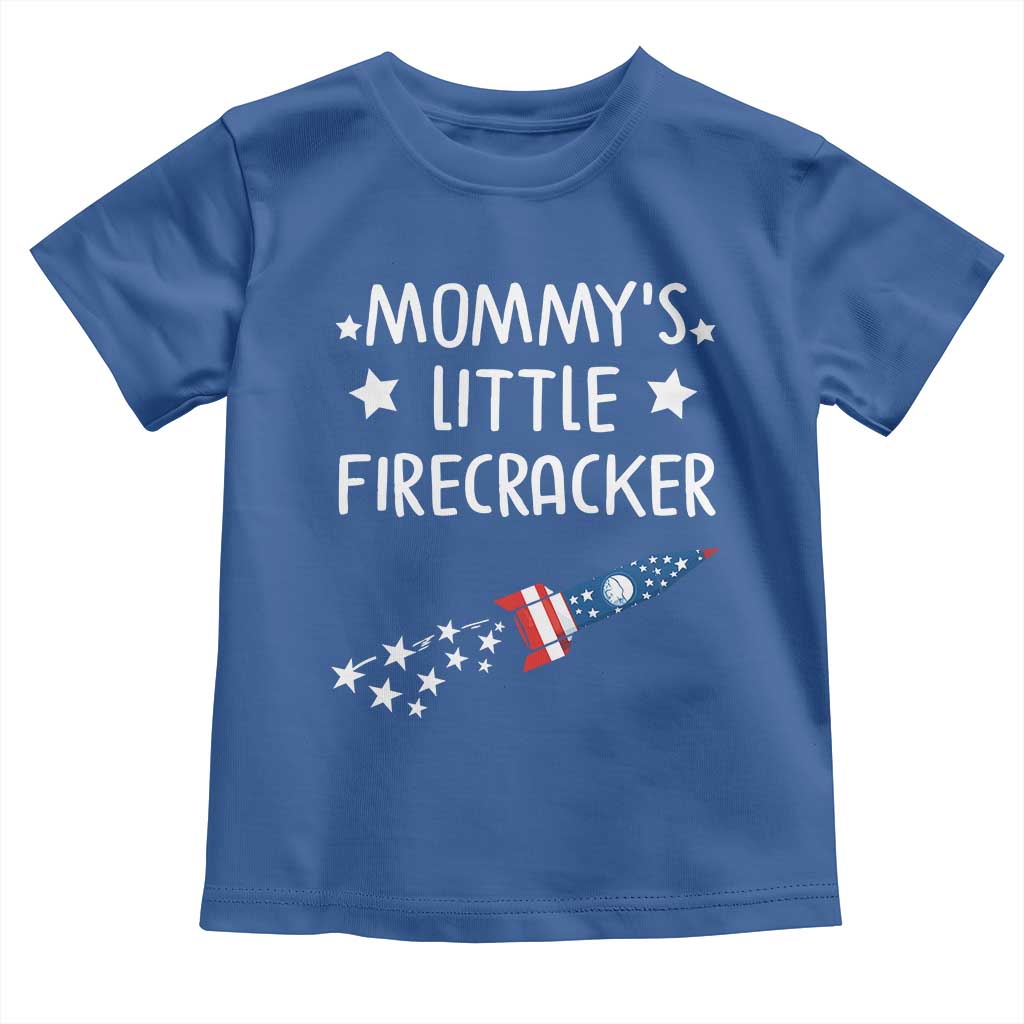 Mommy's Little Firecracker 4th of July Toddler T Shirt Patriotic American Flag - Wonder Print Shop