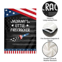 Mommy's Little Firecracker 4th of July Garden Flag Patriotic American Flag