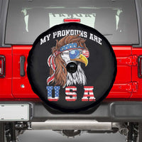 Funny 4th of July Spare Tire Cover My Pronouns Are USA Eagle American - Wonder Print Shop