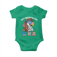 Funny 4th of July Baby Onesie My Pronouns Are USA Eagle American - Wonder Print Shop