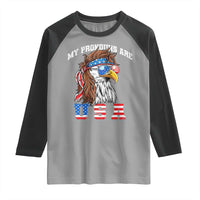 Funny 4th of July Raglan Shirt My Pronouns Are USA Eagle American - Wonder Print Shop