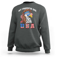 Funny 4th of July Sweatshirt My Pronouns Are USA Eagle American - Wonder Print Shop