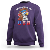 Funny 4th of July Sweatshirt My Pronouns Are USA Eagle American - Wonder Print Shop