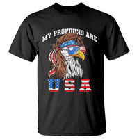 Funny 4th of July T Shirt My Pronouns Are USA Eagle American - Wonder Print Shop