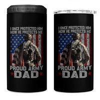 Proud Army Dad 4 in 1 Can Cooler Tumbler I Once Protected Him Now He Protects Me - Wonder Print Shop