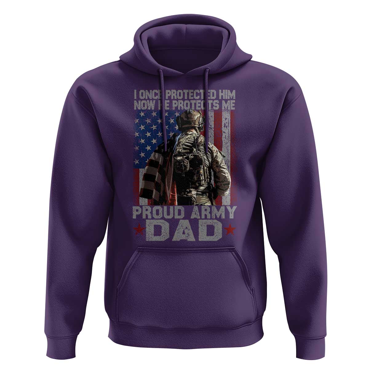 Proud Army Dad Hoodie I Once Protected Him Now He Protects Me - Wonder Print Shop