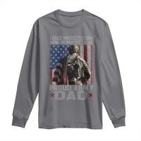 Proud Army Dad Long Sleeve Shirt I Once Protected Him Now He Protects Me - Wonder Print Shop