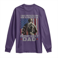Proud Army Dad Long Sleeve Shirt I Once Protected Him Now He Protects Me - Wonder Print Shop