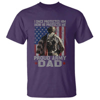 Proud Army Dad T Shirt I Once Protected Him Now He Protects Me - Wonder Print Shop