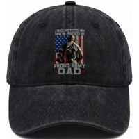 Proud Army Dad Washed Cotton Baseball Cap I Once Protected Him Now He Protects Me