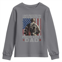 Proud Army Dad Youth Sweatshirt I Once Protected Him Now He Protects Me - Wonder Print Shop