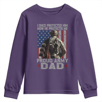 Proud Army Dad Youth Sweatshirt I Once Protected Him Now He Protects Me - Wonder Print Shop