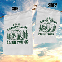 Support Wildlife Raise Twins Garden Flag Twin Parent Mom Dad Bear Family
