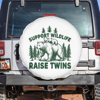 Support Wildlife Raise Twins Spare Tire Cover Twin Parent Mom Dad Bear Family