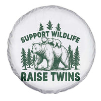 Support Wildlife Raise Twins Spare Tire Cover Twin Parent Mom Dad Bear Family