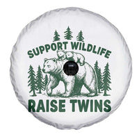Support Wildlife Raise Twins Spare Tire Cover Twin Parent Mom Dad Bear Family