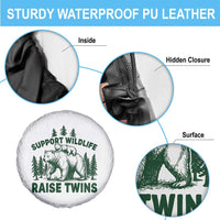 Support Wildlife Raise Twins Spare Tire Cover Twin Parent Mom Dad Bear Family