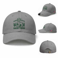 Support Wildlife Raise Twins Baseball Cap Twin Parent Mom Dad Bear Family