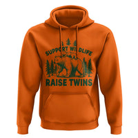 Support Wildlife Raise Twins Hoodie Twin Parent Mom Dad Bear Family