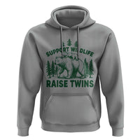 Support Wildlife Raise Twins Hoodie Twin Parent Mom Dad Bear Family